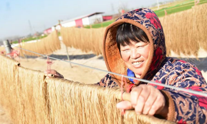 河南杞县：红薯粉条“晒”出群众幸福生活