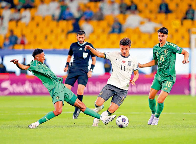 ﻿国足以寡敌众　0：1仅负沙特