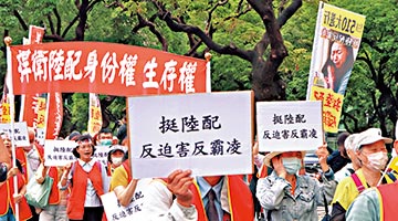 ﻿遭民进党刁难 陆配：母亲节不快乐