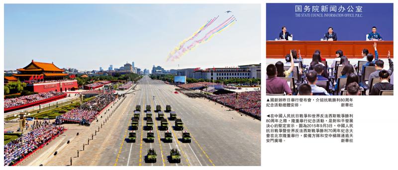 ﻿抗战胜利80周年/九三胜利日 天安门将盛大阅兵 习近平将检阅部队并发表重要讲话
