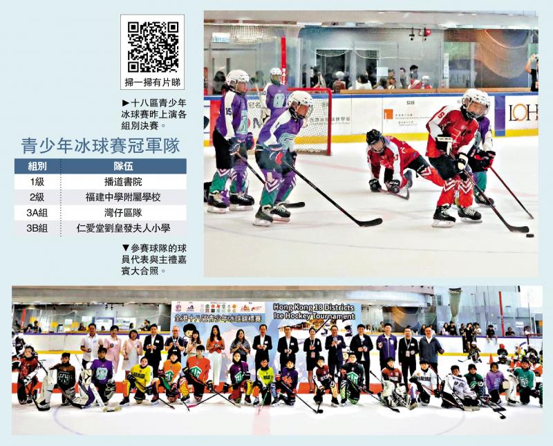 ﻿冰球热话/首届十八区青少年冰球赛 播道书院夺冠