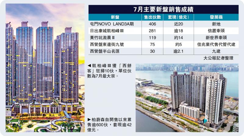 ﻿韧性十足/新盘销情佳 上月录2020宗大增33%