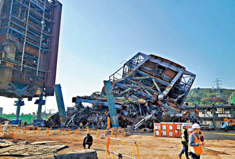 ﻿韩发电厂锅炉坍塌 7人被埋生死未卜