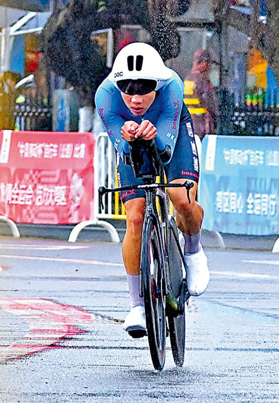 ﻿单车个人计时赛 伍柏亨获第4名