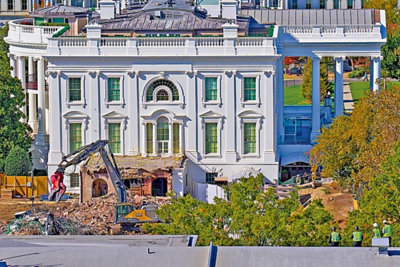 ﻿大兴土木/特朗普拆白宫东翼 改建豪华宴会厅