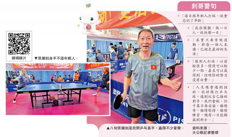 ﻿第十五届全国运动会 全运＋专访/大半生从事装修 退休学乒乓 张耀钊：打球打到100岁！